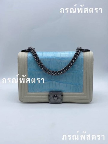 กระเป๋าถือแฟชั่นหนังจระเข้แท้
