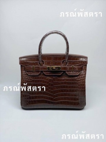 กระเป๋าถือหนังจระเข้แท้